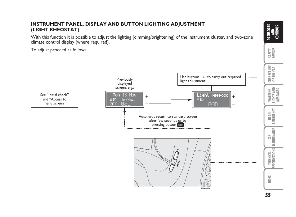 FIAT Punto Classic User Manual | Page 56 / 298