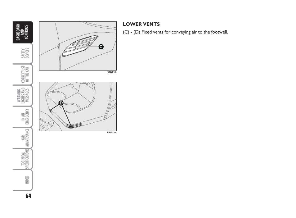 FIAT Punto Classic User Manual | Page 65 / 298