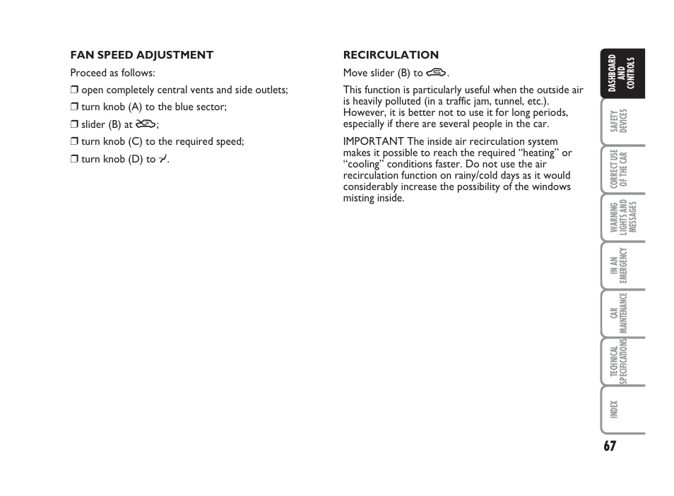 FIAT Punto Classic User Manual | Page 68 / 298