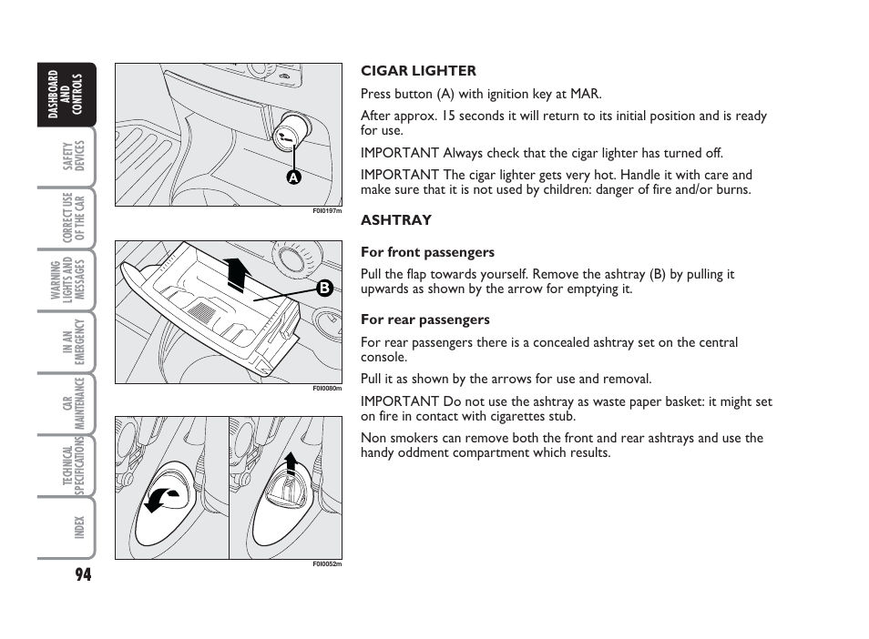 FIAT Punto Classic User Manual | Page 95 / 298