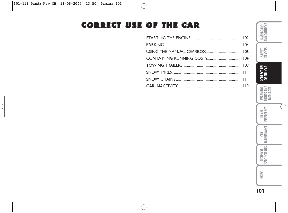 FIAT Panda Classic User Manual | Page 102 / 206