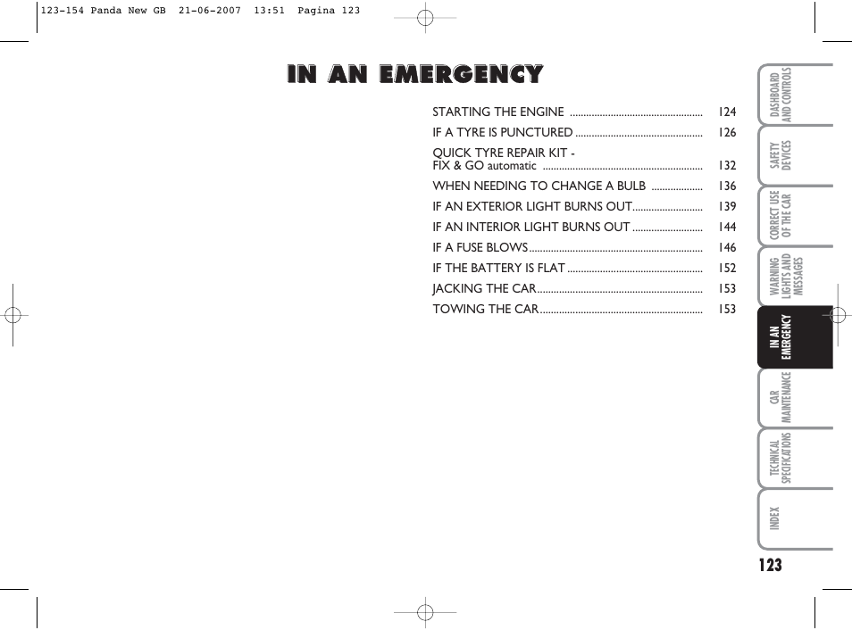 FIAT Panda Classic User Manual | Page 124 / 206