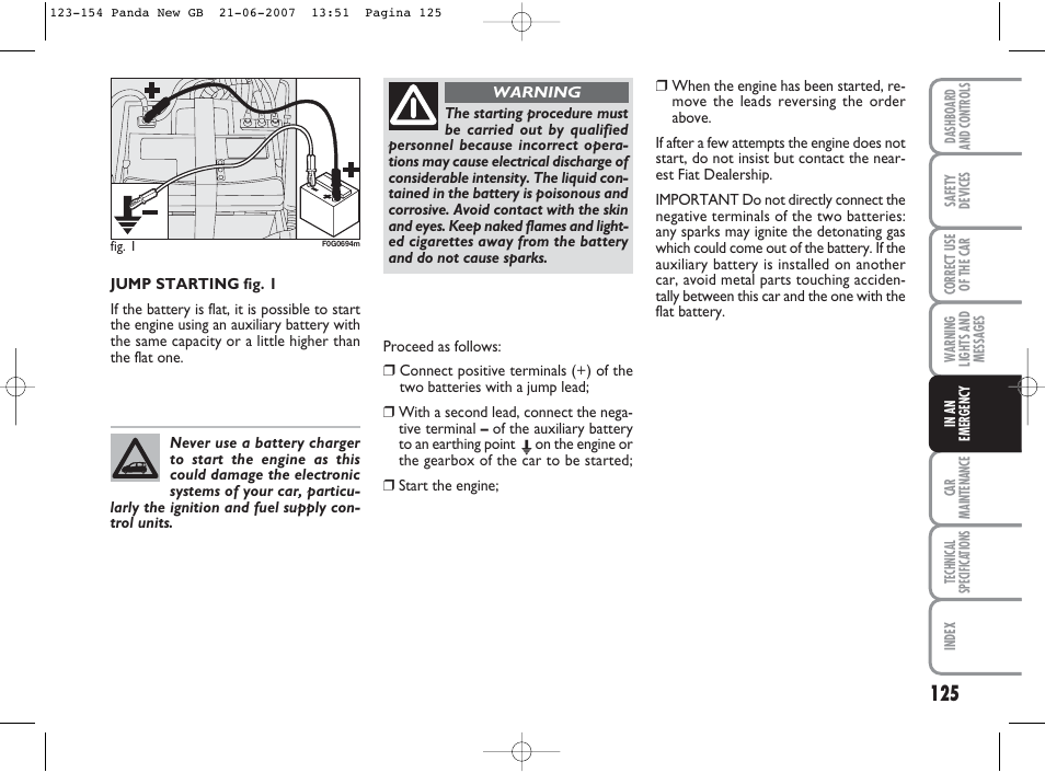 FIAT Panda Classic User Manual | Page 126 / 206