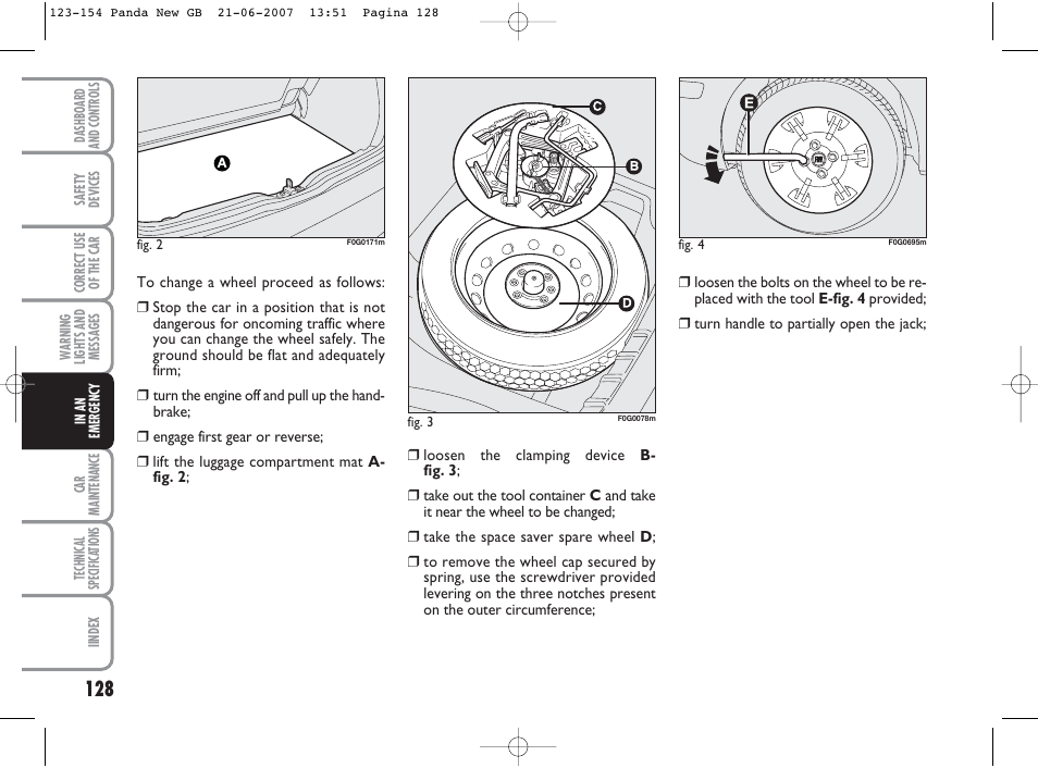 FIAT Panda Classic User Manual | Page 129 / 206