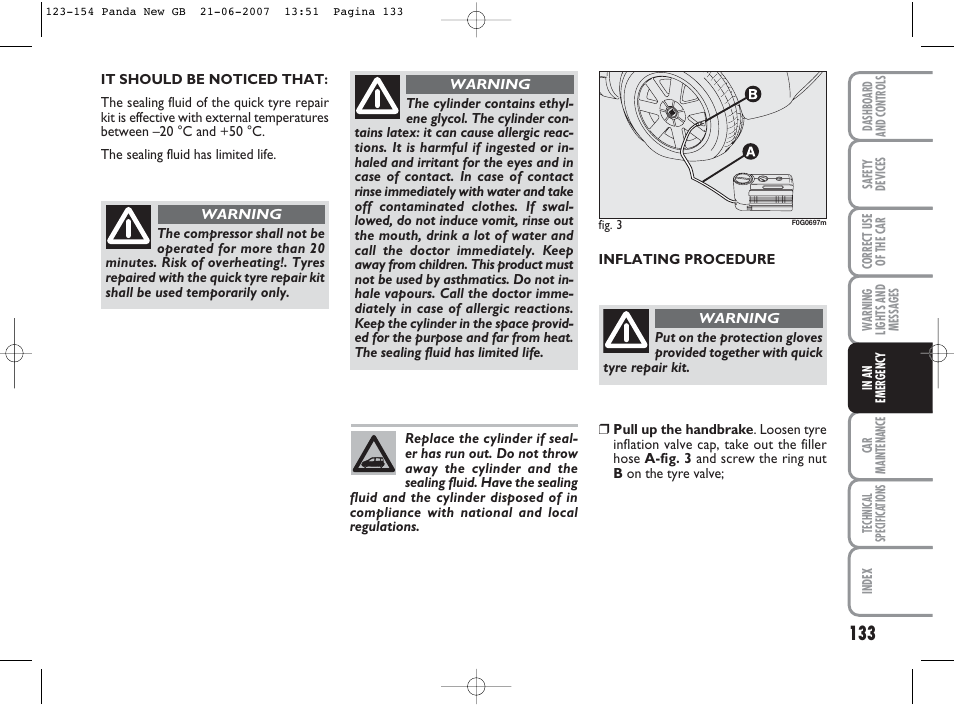 FIAT Panda Classic User Manual | Page 134 / 206