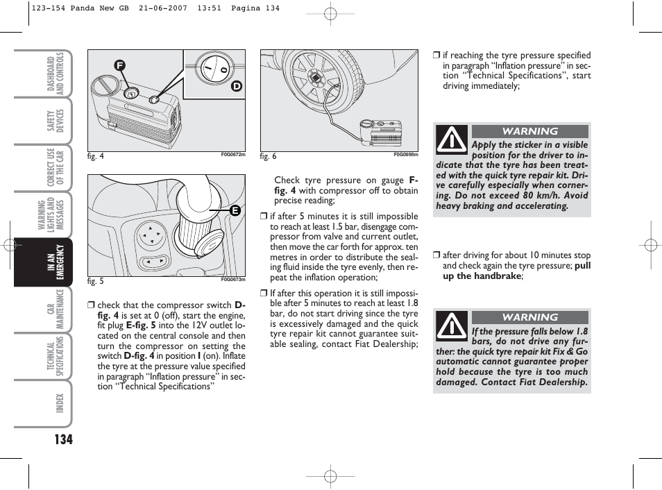 FIAT Panda Classic User Manual | Page 135 / 206