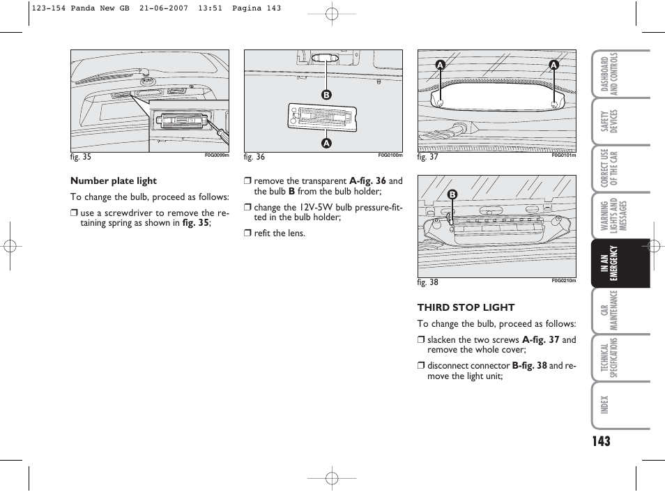 FIAT Panda Classic User Manual | Page 144 / 206