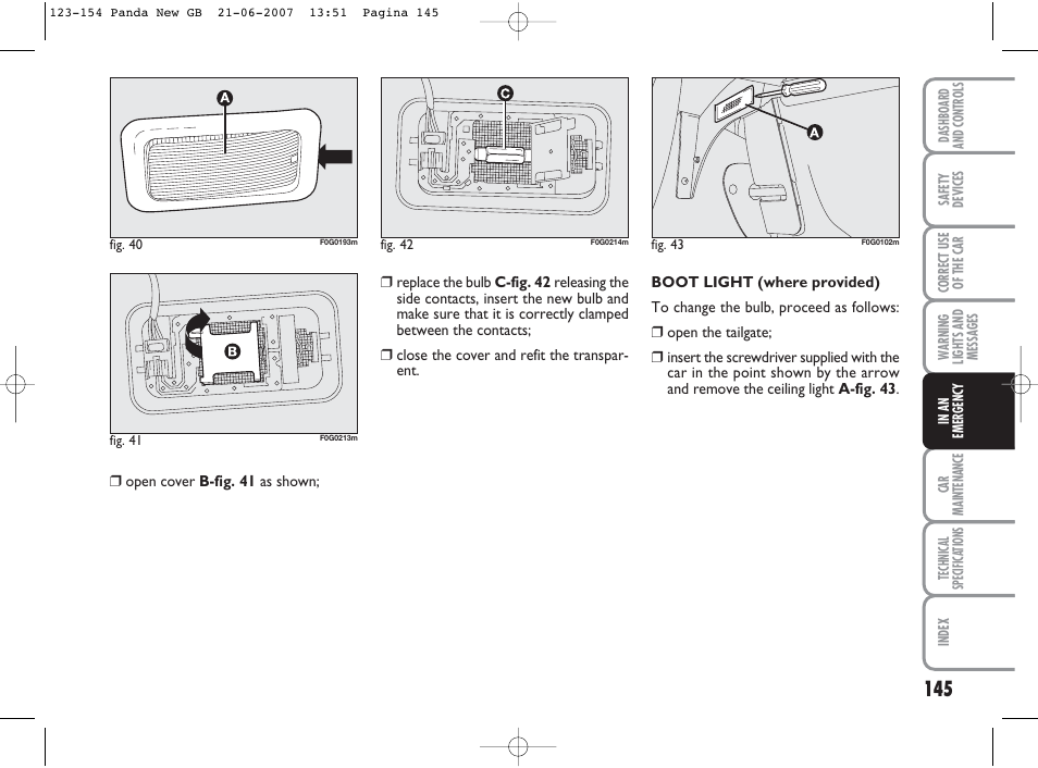 FIAT Panda Classic User Manual | Page 146 / 206