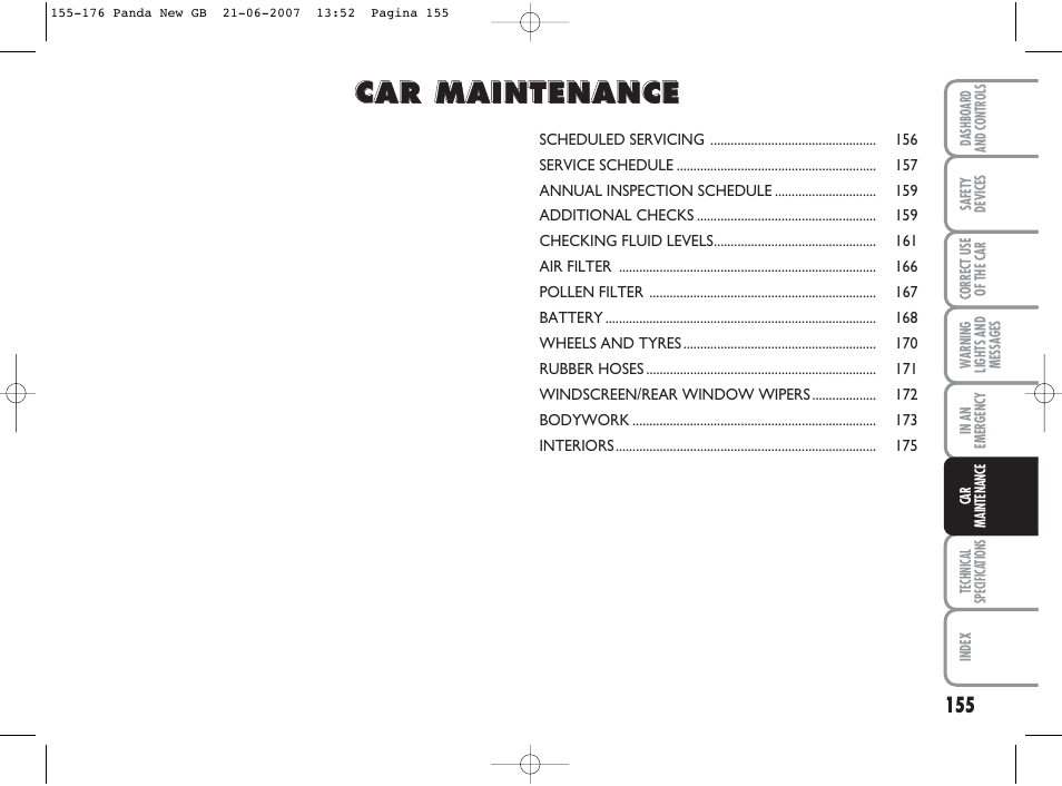 FIAT Panda Classic User Manual | Page 156 / 206