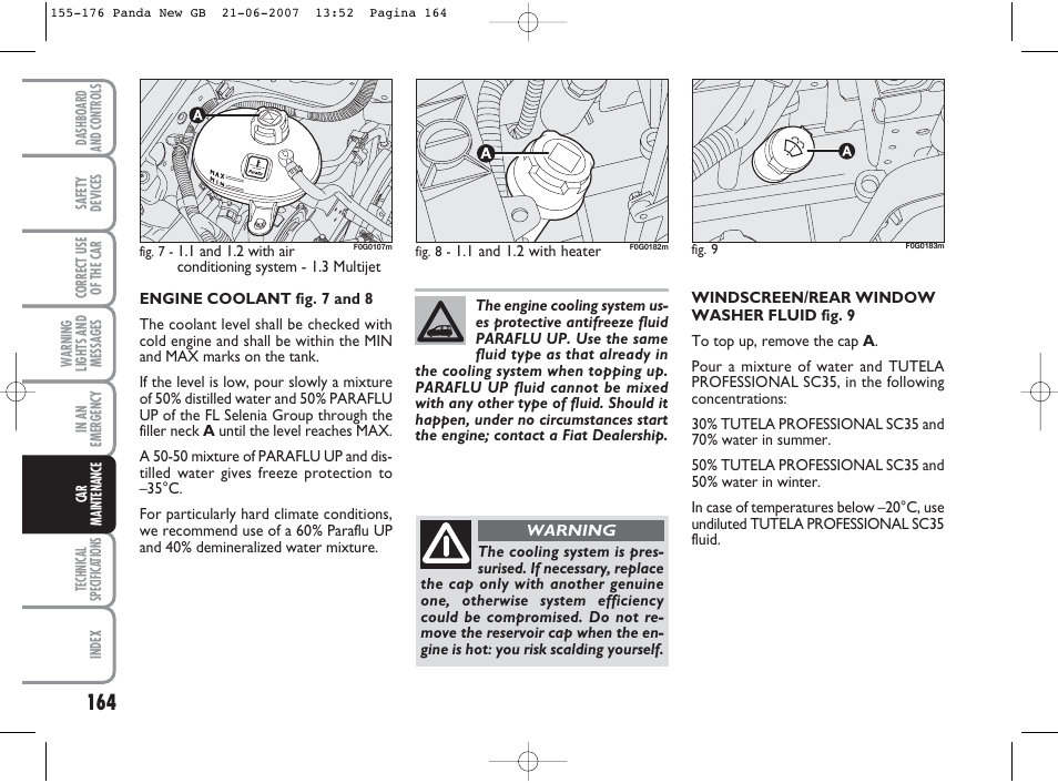 FIAT Panda Classic User Manual | Page 165 / 206