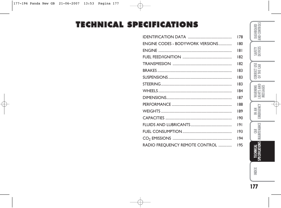 FIAT Panda Classic User Manual | Page 178 / 206