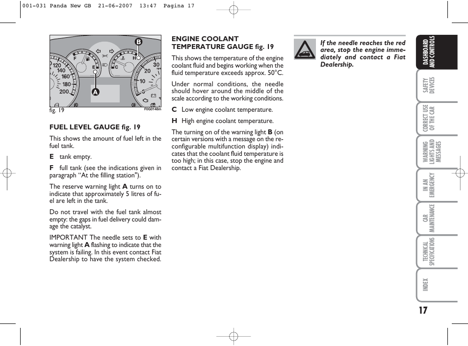 FIAT Panda Classic User Manual | Page 18 / 206