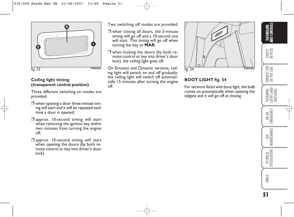 FIAT Panda Classic User Manual | Page 52 / 206