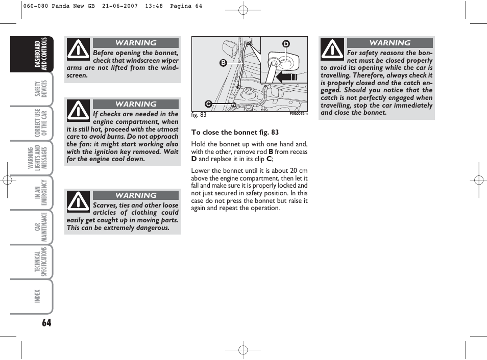 FIAT Panda Classic User Manual | Page 65 / 206