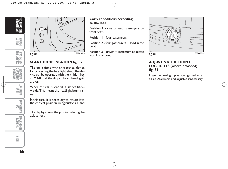 FIAT Panda Classic User Manual | Page 67 / 206