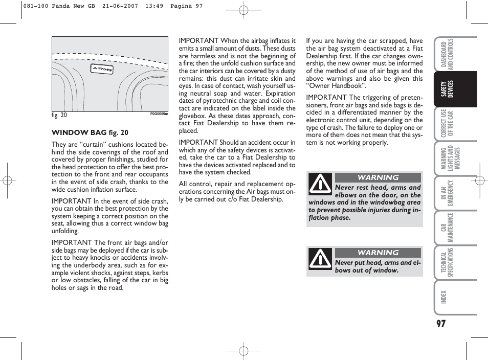 FIAT Panda Classic User Manual | Page 98 / 206