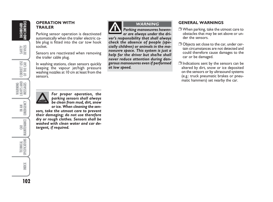 FIAT Grande Punto Actual User Manual | Page 104 / 243