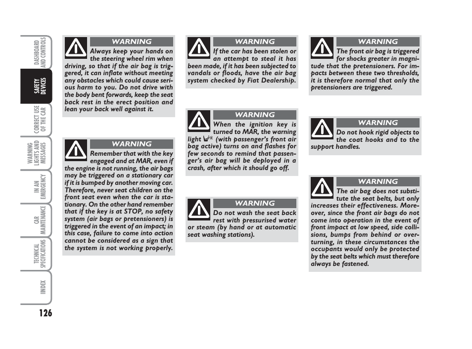 FIAT Grande Punto Actual User Manual | Page 128 / 243