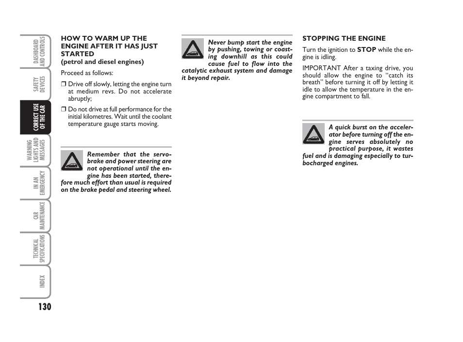 FIAT Grande Punto Actual User Manual | Page 132 / 243