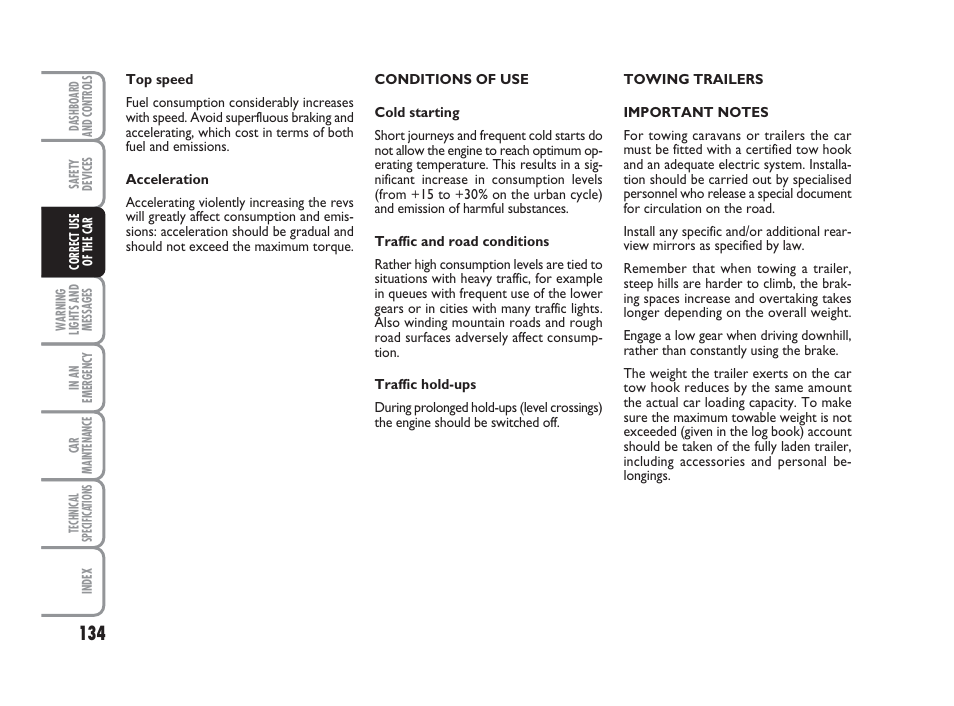 FIAT Grande Punto Actual User Manual | Page 136 / 243