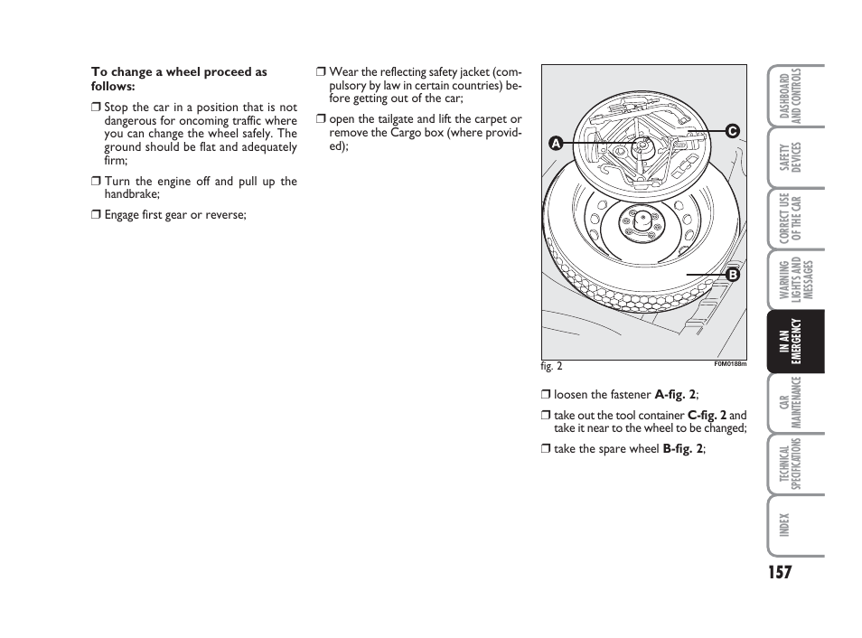 FIAT Grande Punto Actual User Manual | Page 159 / 243