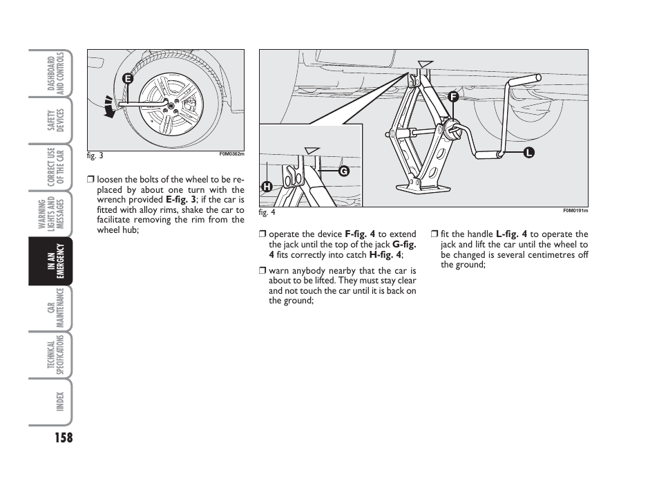 FIAT Grande Punto Actual User Manual | Page 160 / 243