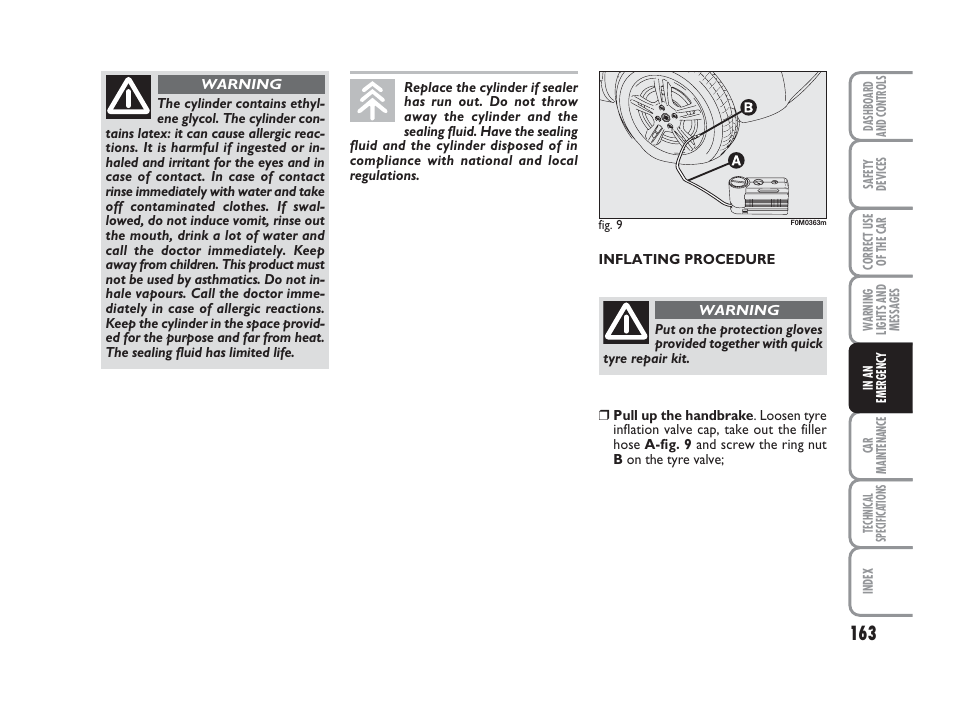 FIAT Grande Punto Actual User Manual | Page 165 / 243