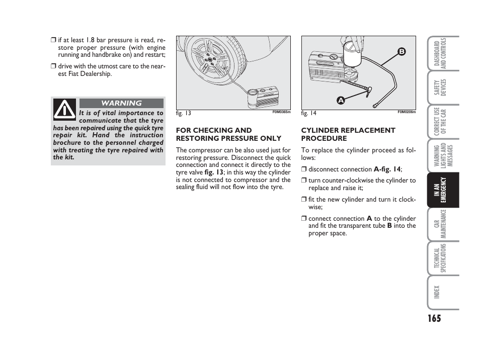 FIAT Grande Punto Actual User Manual | Page 167 / 243