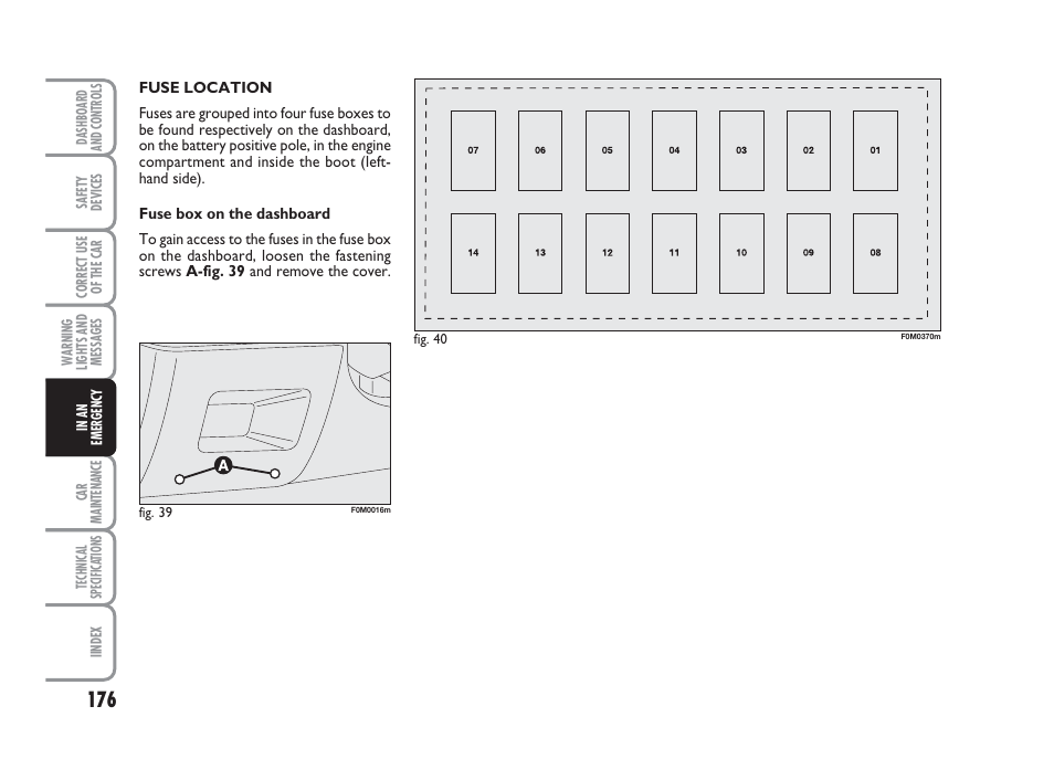 FIAT Grande Punto Actual User Manual | Page 178 / 243