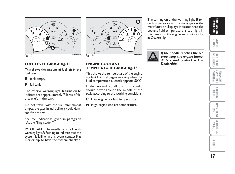 FIAT Grande Punto Actual User Manual | Page 19 / 243