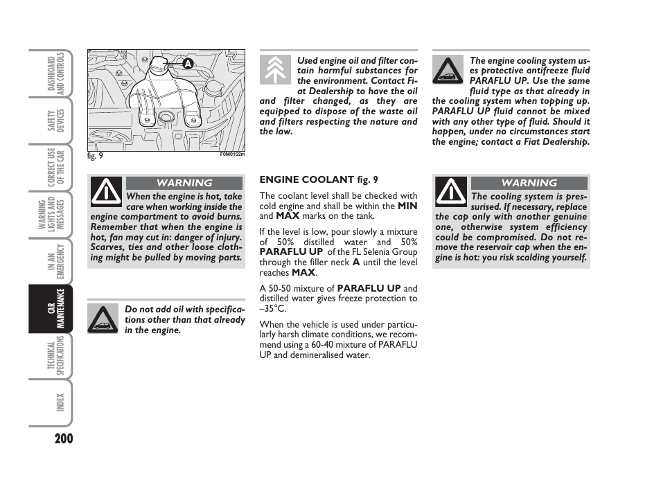 FIAT Grande Punto Actual User Manual | Page 202 / 243