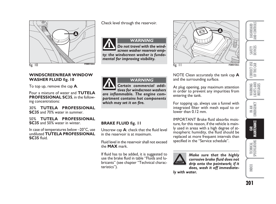 FIAT Grande Punto Actual User Manual | Page 203 / 243