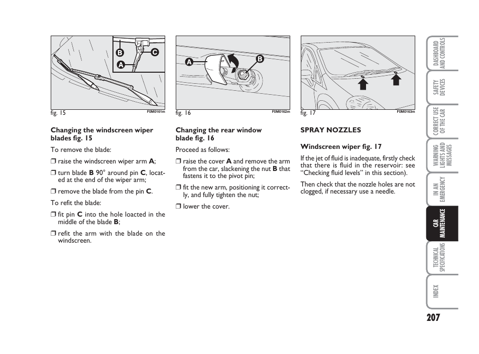 FIAT Grande Punto Actual User Manual | Page 209 / 243