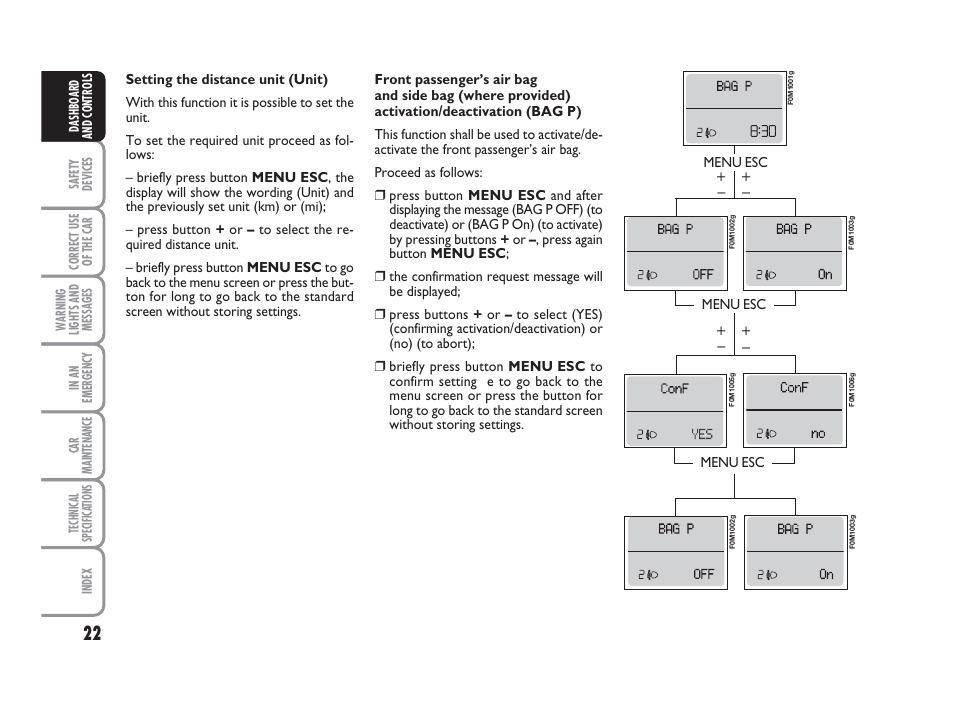 FIAT Grande Punto Actual User Manual | Page 24 / 243