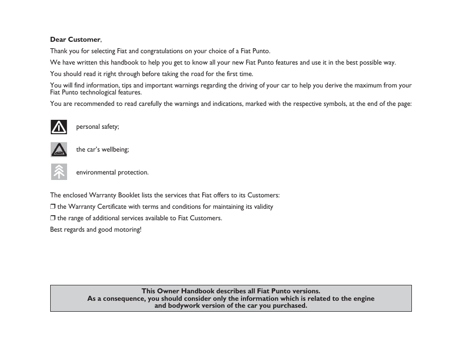 FIAT Grande Punto Actual User Manual | Page 3 / 243