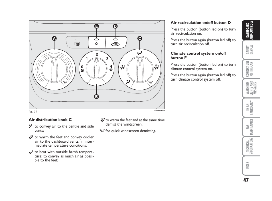 FIAT Grande Punto Actual User Manual | Page 49 / 243