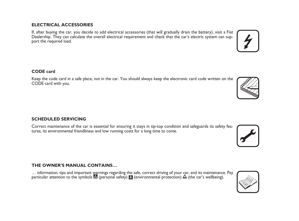 FIAT Grande Punto Actual User Manual | Page 5 / 243