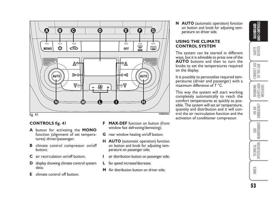 FIAT Grande Punto Actual User Manual | Page 55 / 243