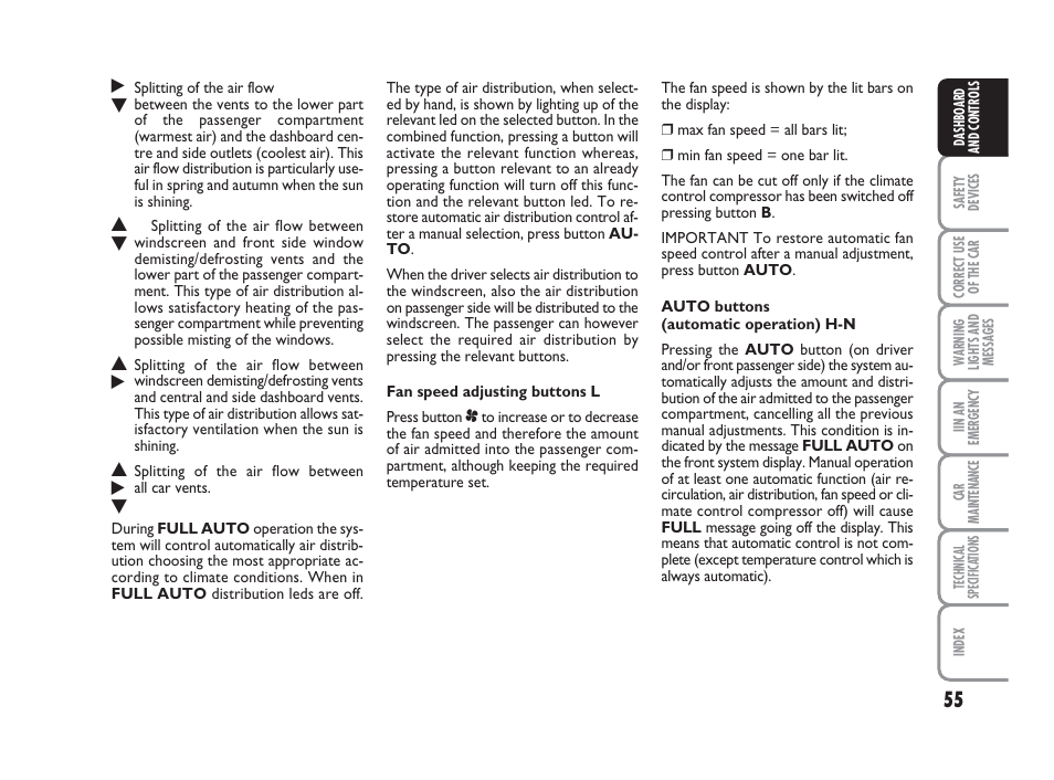 FIAT Grande Punto Actual User Manual | Page 57 / 243