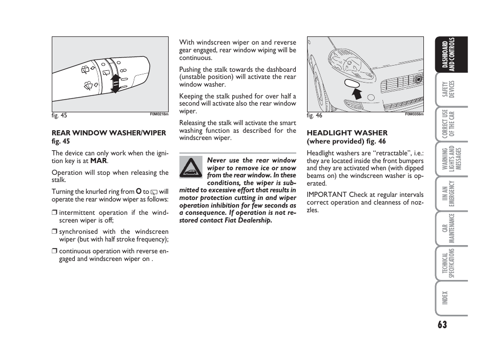 FIAT Grande Punto Actual User Manual | Page 65 / 243