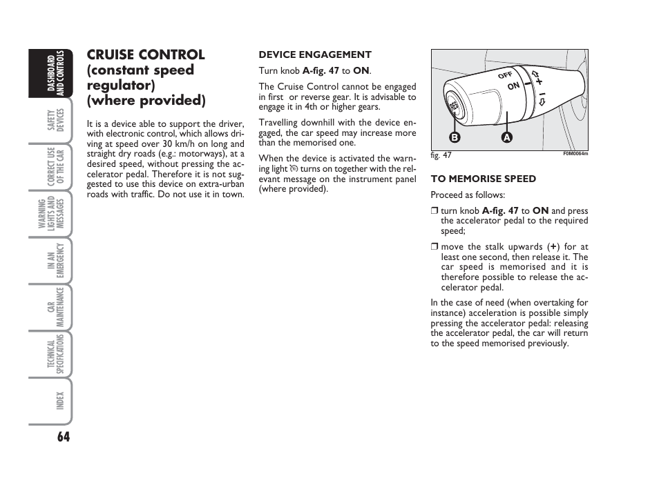 FIAT Grande Punto Actual User Manual | Page 66 / 243