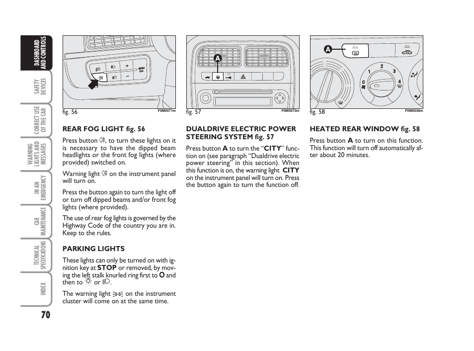 FIAT Grande Punto Actual User Manual | Page 72 / 243