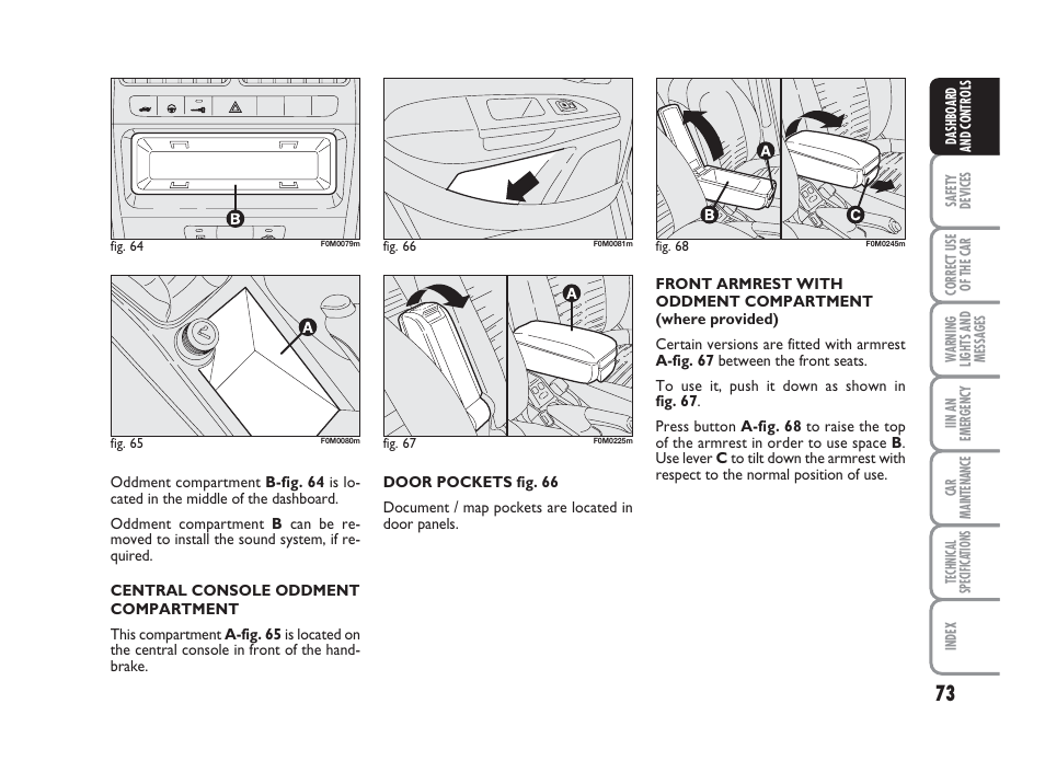 FIAT Grande Punto Actual User Manual | Page 75 / 243