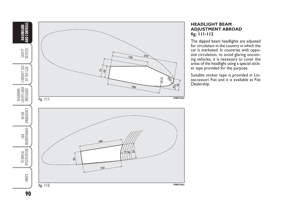 FIAT Grande Punto Actual User Manual | Page 92 / 243