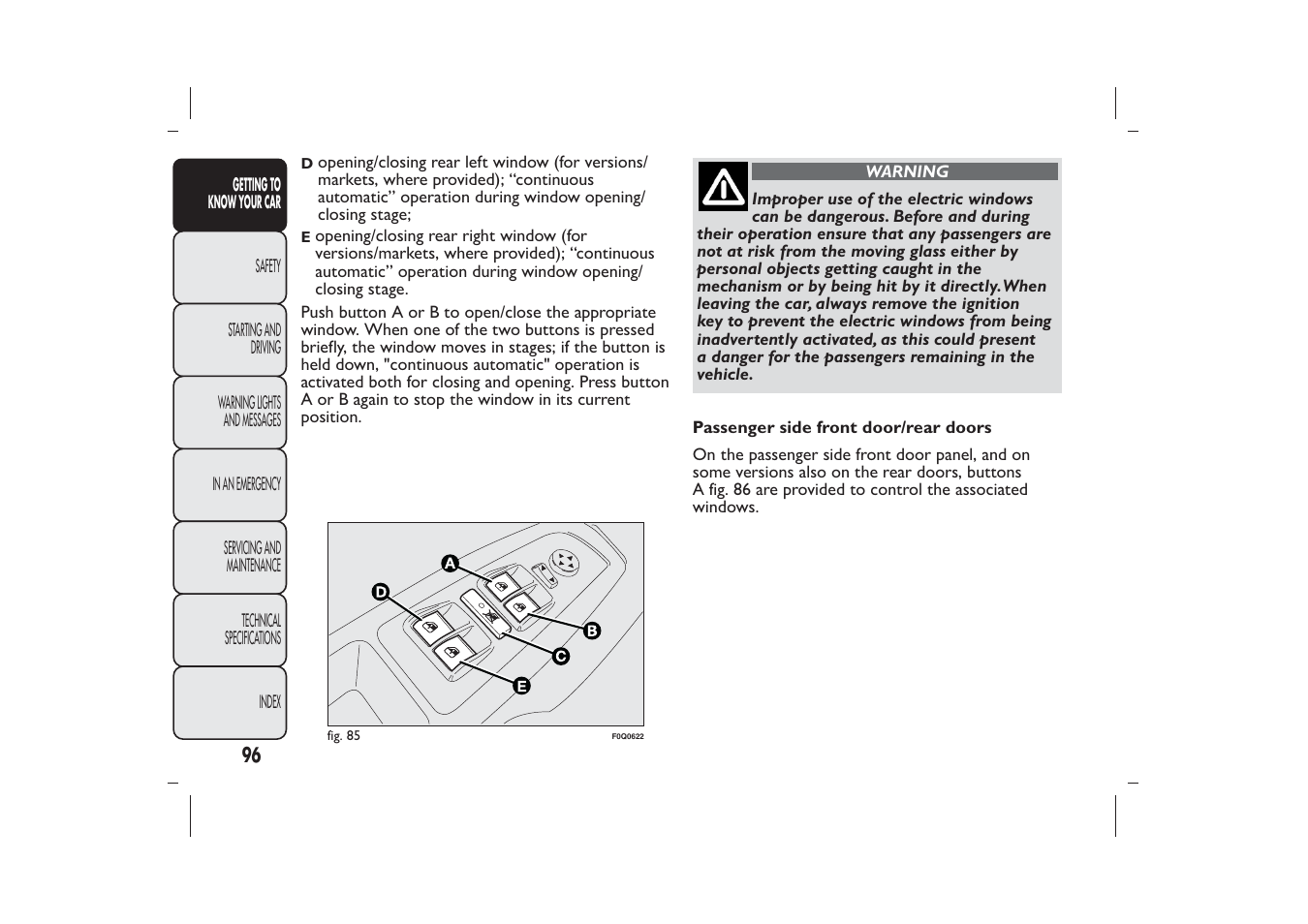 FIAT Bravo User Manual | Page 100 / 299