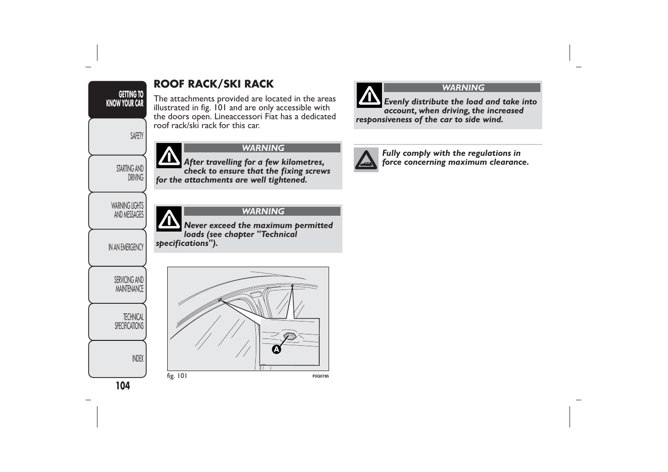 FIAT Bravo User Manual | Page 108 / 299