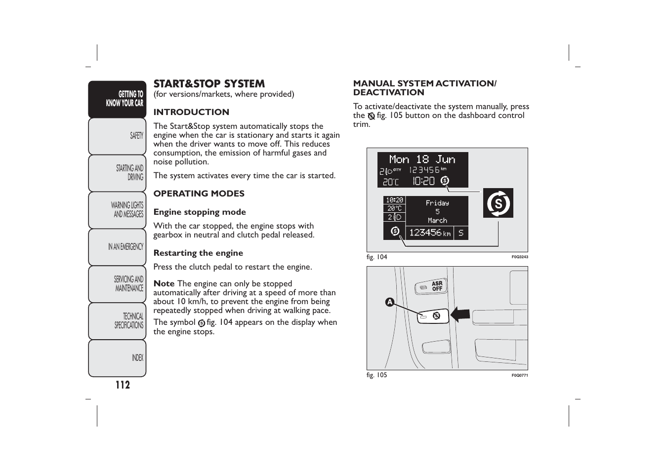 FIAT Bravo User Manual | Page 116 / 299