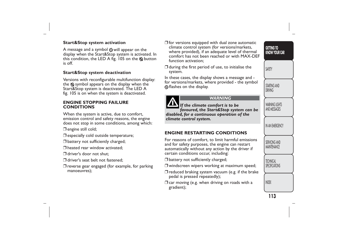 FIAT Bravo User Manual | Page 117 / 299