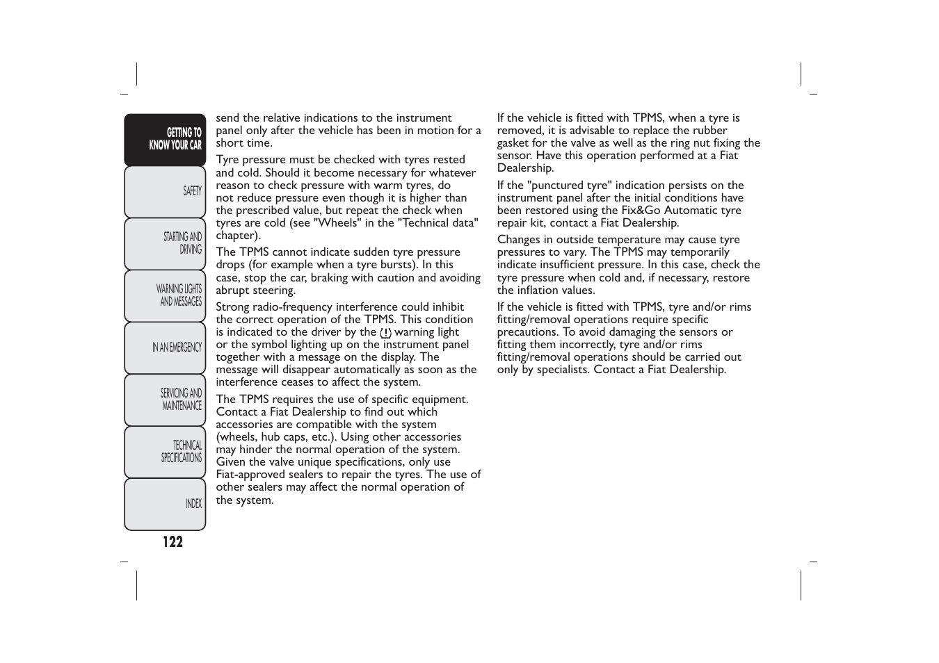 FIAT Bravo User Manual | Page 126 / 299