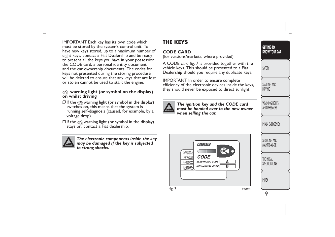 FIAT Bravo User Manual | Page 13 / 299